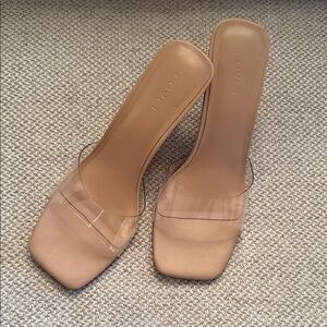 Covet Nude Clear Women's Heels